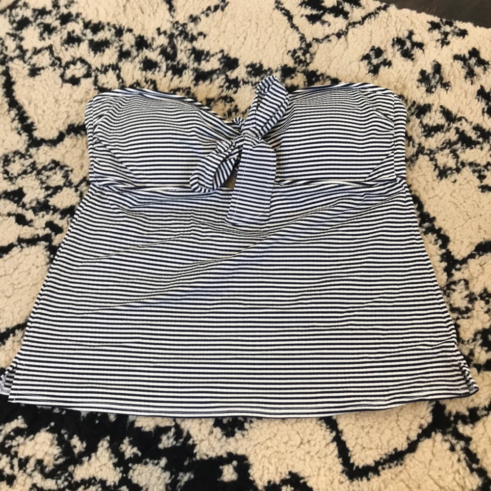 Aerie navy striped tankini top